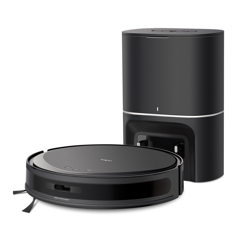 Tapo RV20 Max Plus Robot Vacuum & Mop + Auto-Empty Dock, Black (5300Pa)
